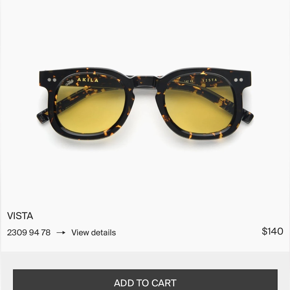 Akila Vista Sunglasses - tortoise shell, yellow lens